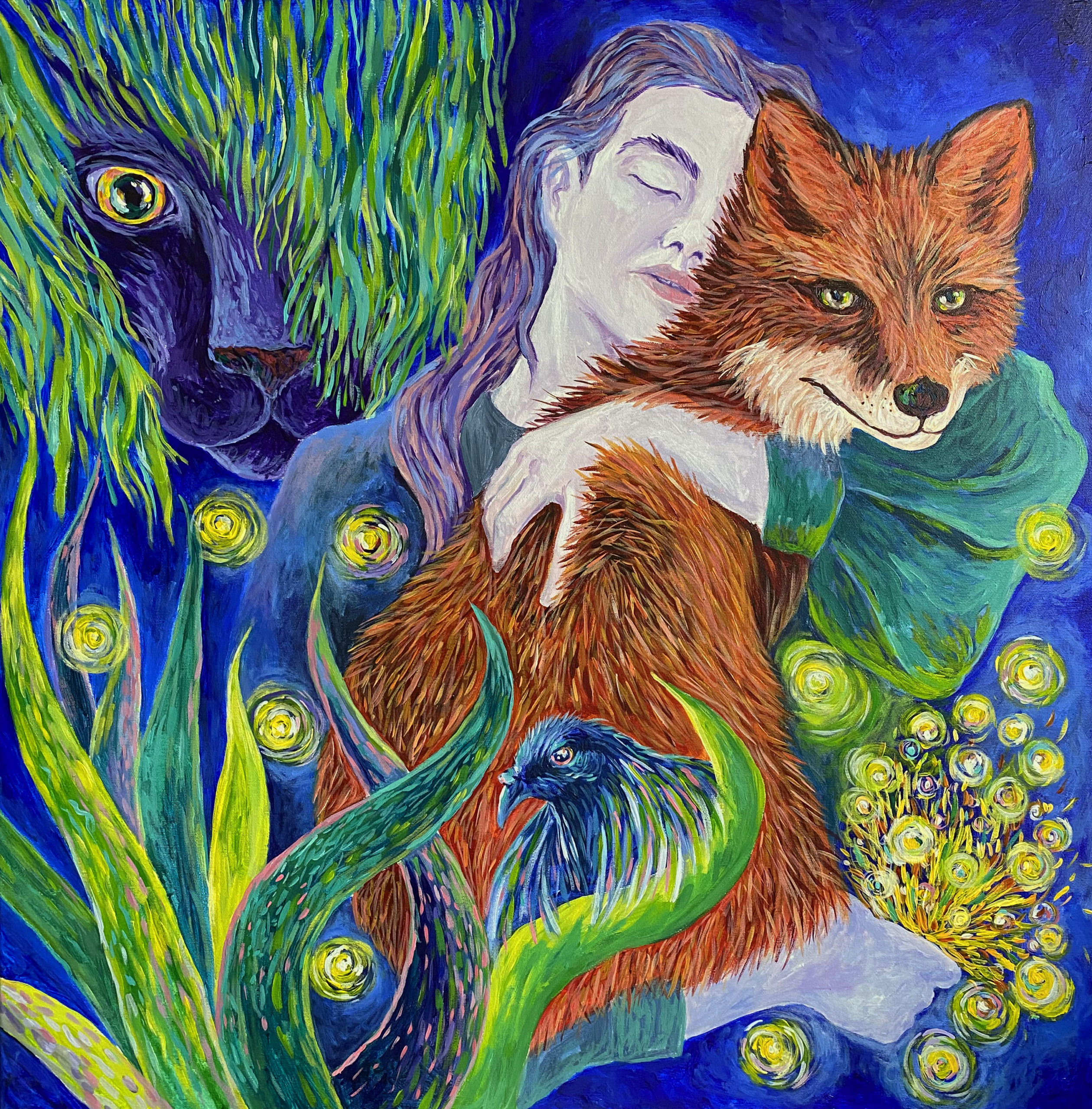 Dreaming of the future 絵画 Lost in the Ethereal Void：floating in zero gravity by 廣瀬祥子